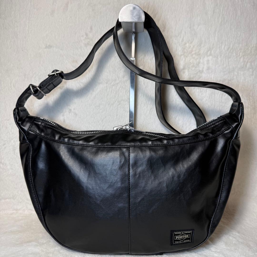美品　現行タグ ポーター フリースタイル ショルダーバッグ ブラック