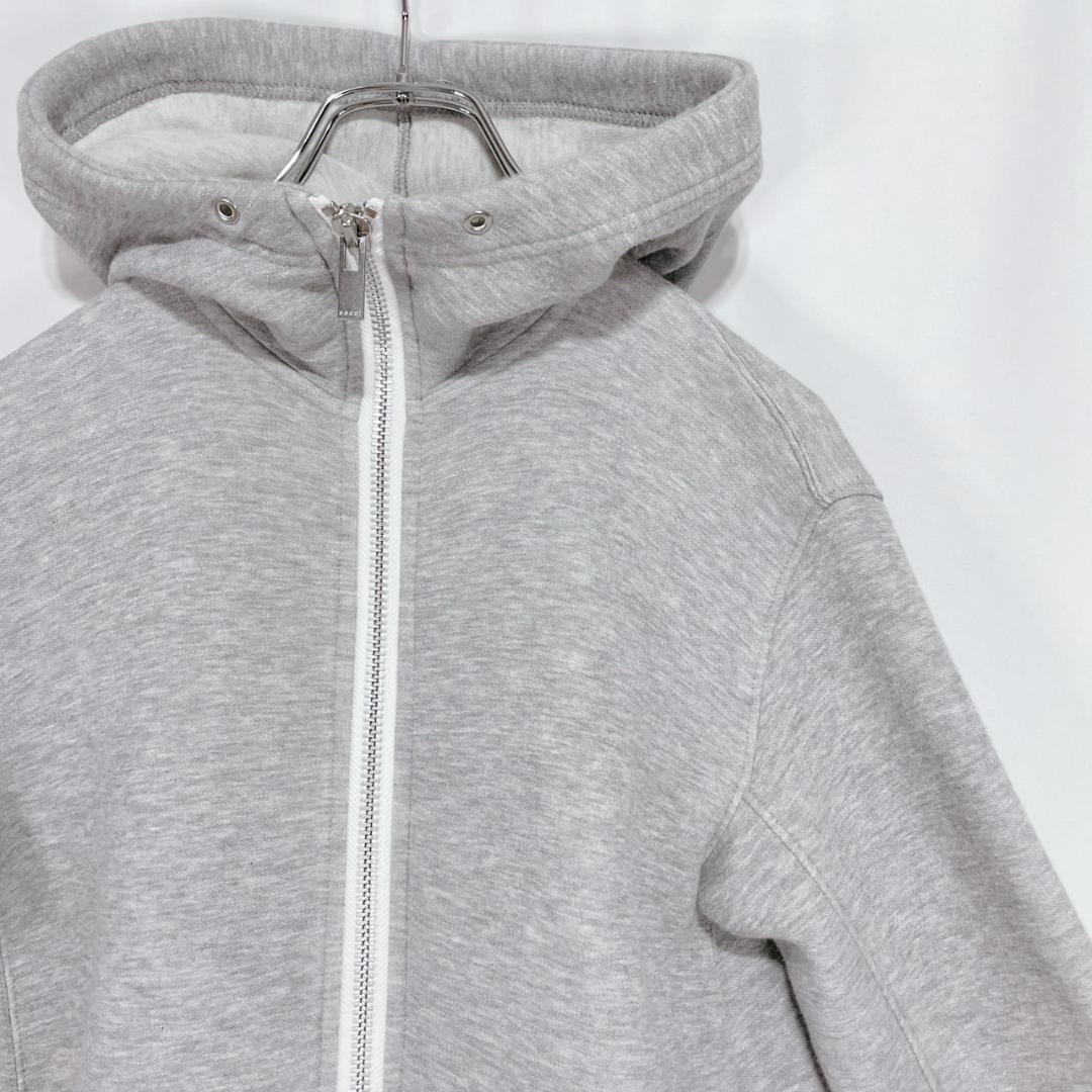 sacai サカイ スポンジスウェット パーカー フード付き フルジップ グレー