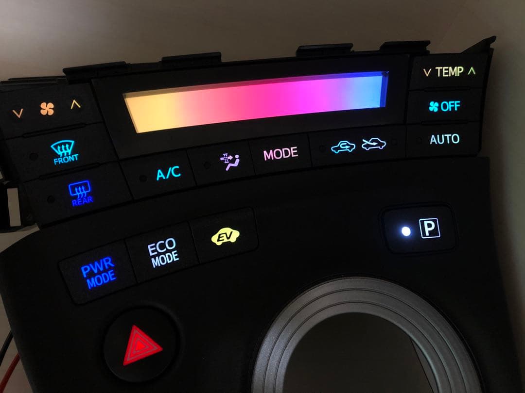 【自動色変化仕様】ZVW30 プリウス 前期 エアコン シフトパネル　No56