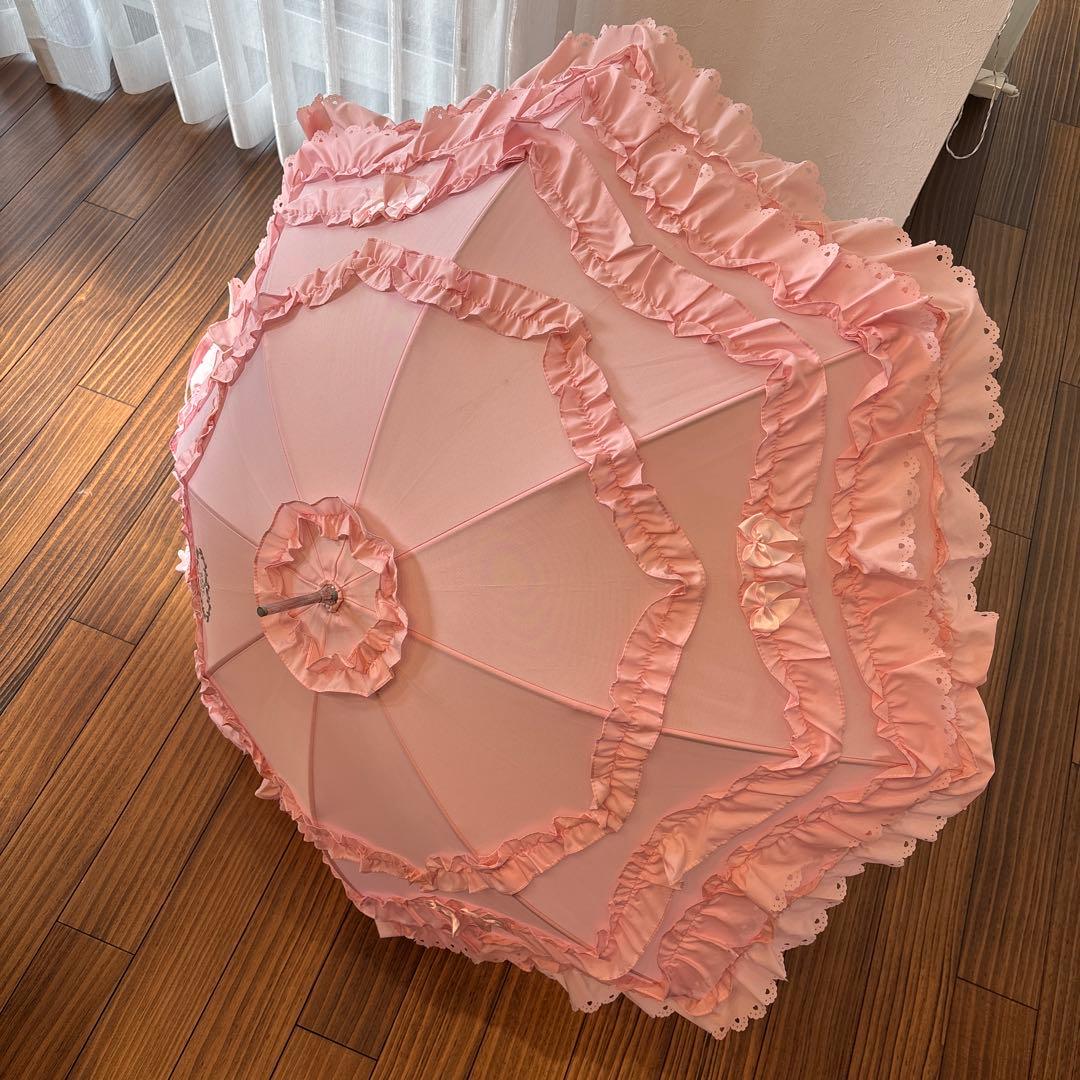 フリル付きピンク日傘 ベイビーザスターズシャインブライト