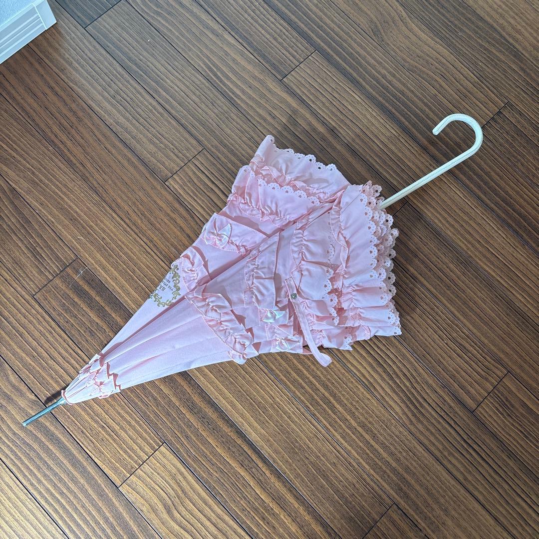 フリル付きピンク日傘 ベイビーザスターズシャインブライト