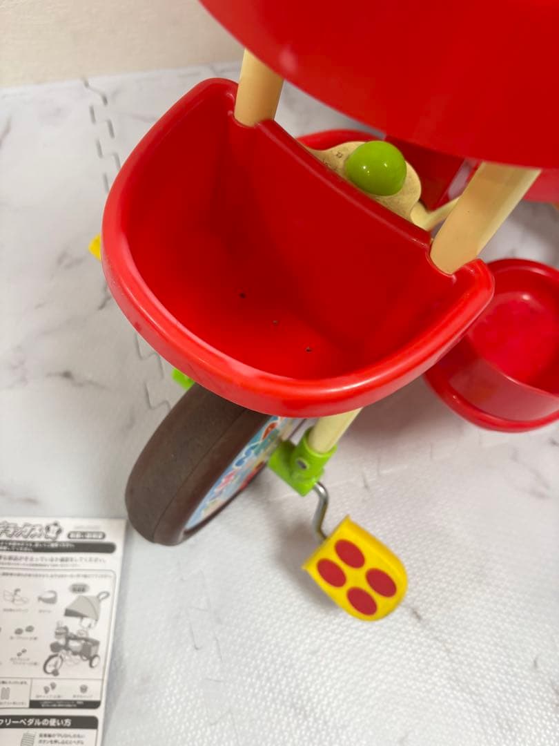 動作OK アンパンマンデラックスII 三輪車　ブザー付き　子供キッズ用品