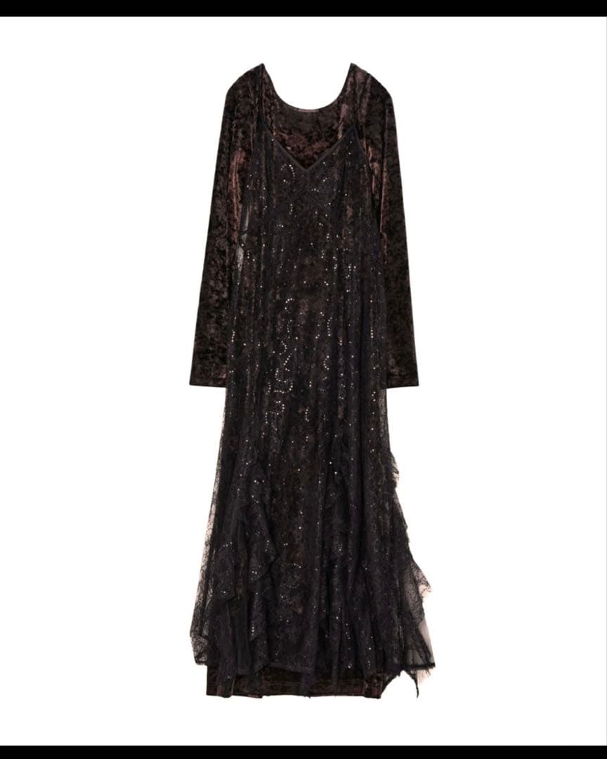 スーツ・フォーマル・ドレス ANDRESD sparkle lace velour dress