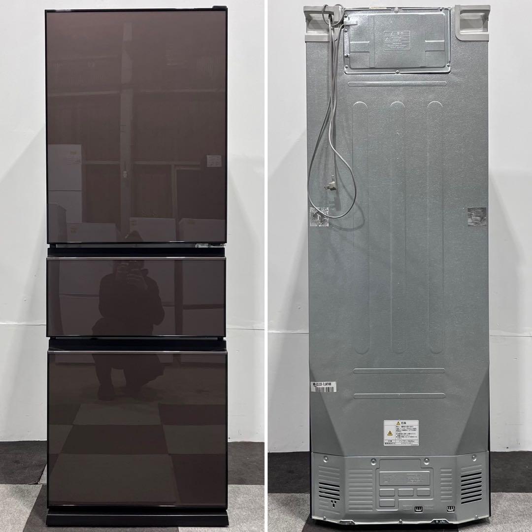 三菱 冷蔵庫 MR-CG33E-T 330L 2019年 家電 Fe2096