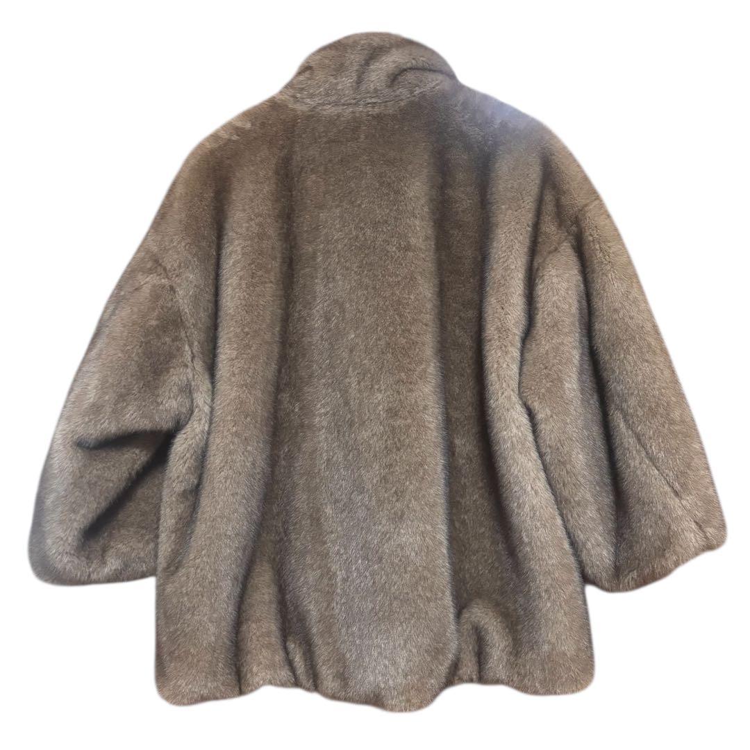 【美品】TATRAS ファーブルゾンコート　トゥモローランド別注　ブラウン