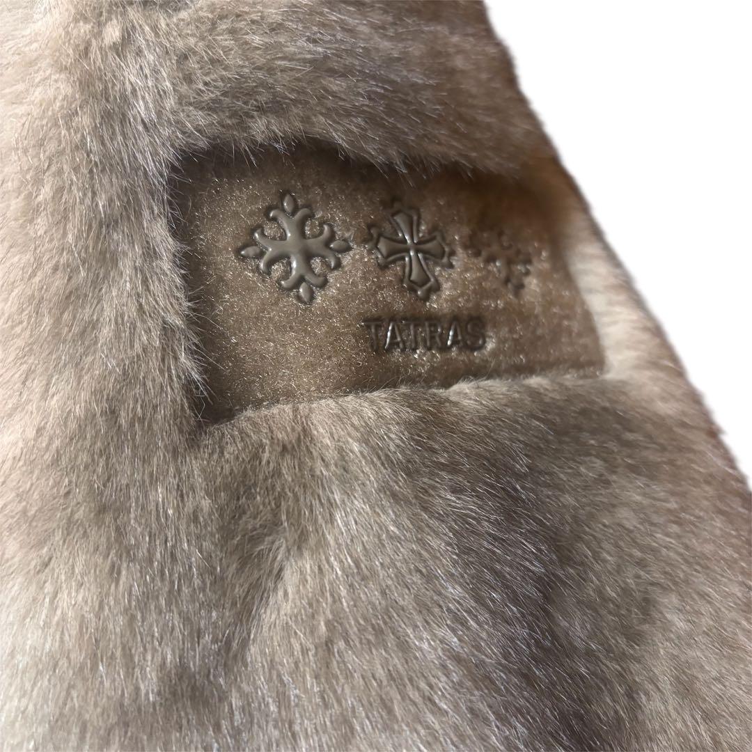 【美品】TATRAS ファーブルゾンコート　トゥモローランド別注　ブラウン