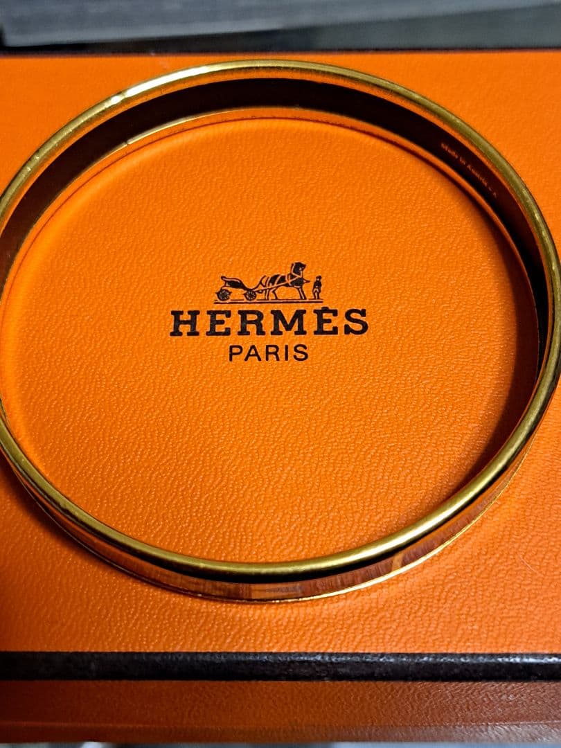 モグラのおじさん 希少！HERMES エマイユPM バングル 猫