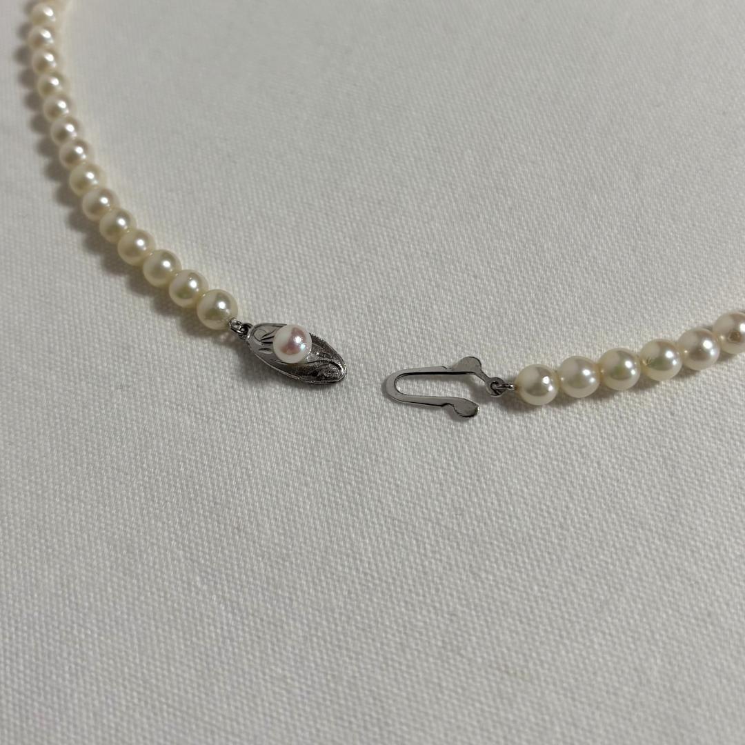 あこや本真珠 ネックレス 4.80mm～5.40mm K14 ミニ鑑別書 糸替済