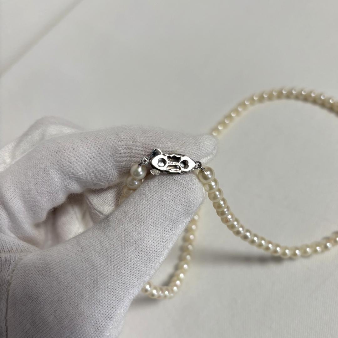 あこや本真珠 ネックレス 4.80mm～5.40mm K14 ミニ鑑別書 糸替済