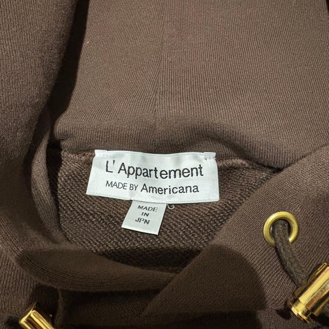 名品♡ 【アパルトモン別注】AMERICANA フードスウェット ブラウン