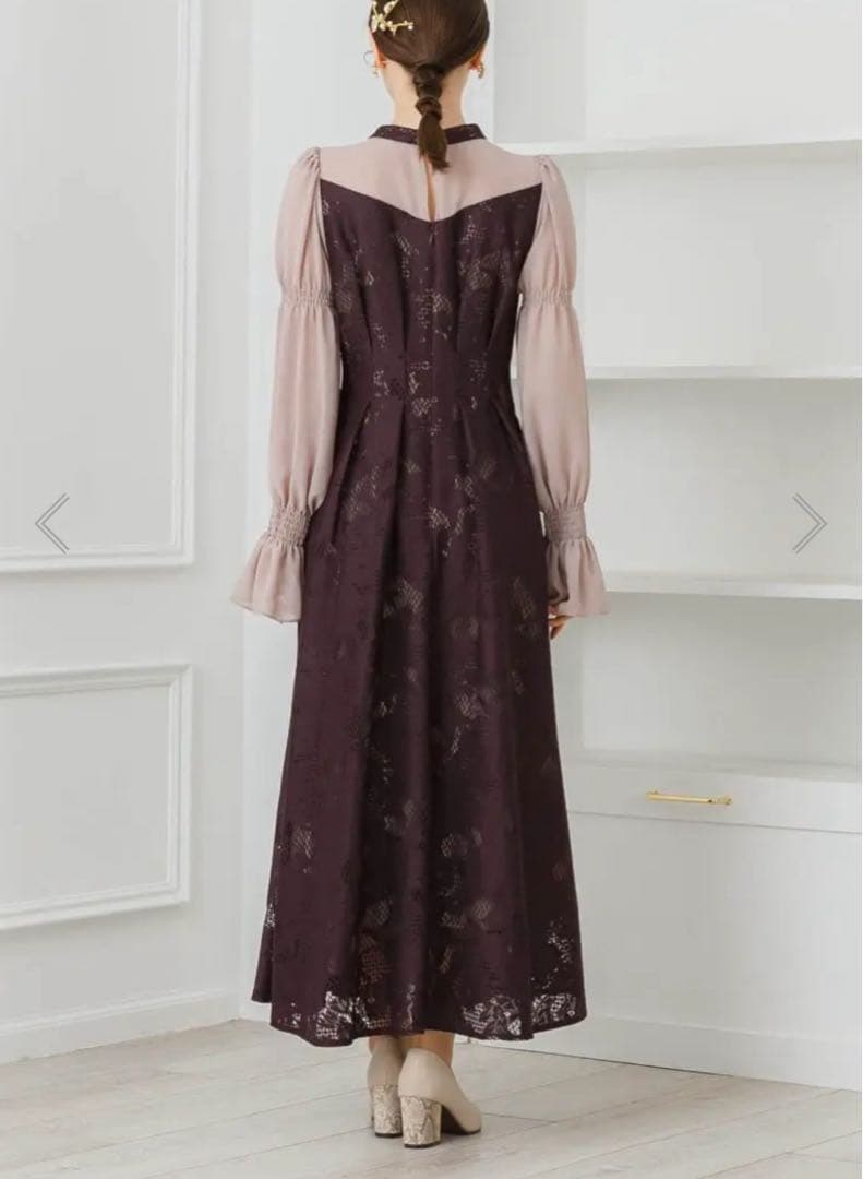 アシンメトリータックドレス