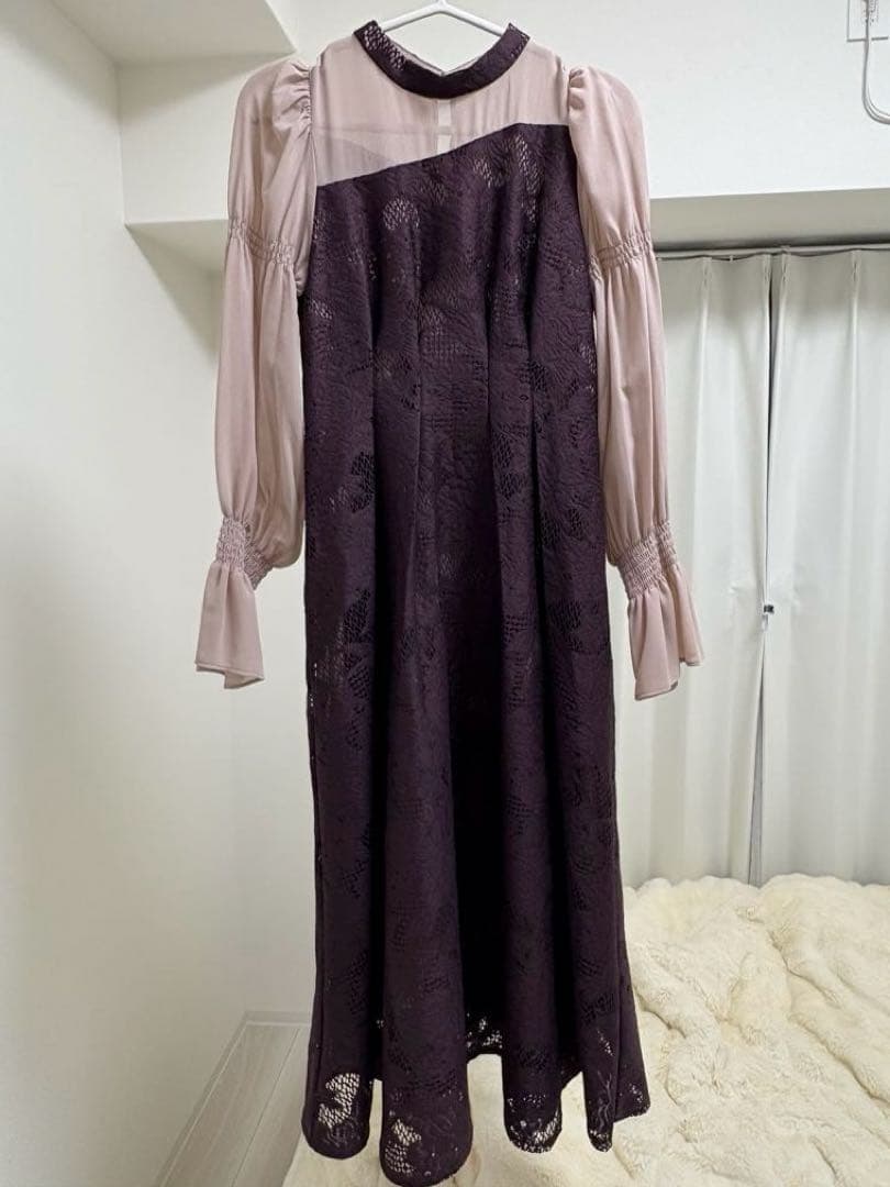 アシンメトリータックドレス