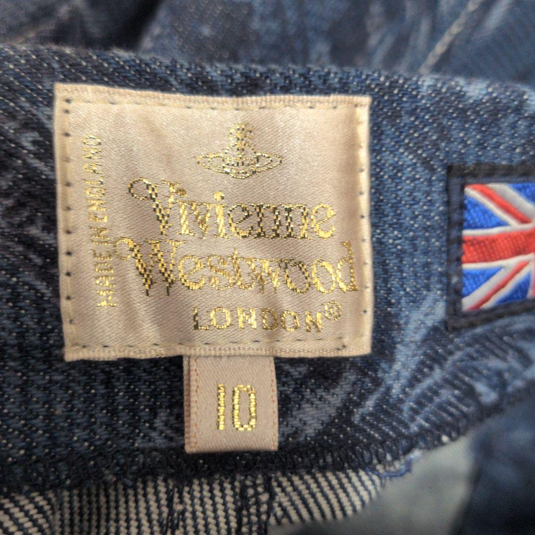 超希少 90s 廃盤　金オーブ立体デニムライディングスカート ヴィヴィアン 英製