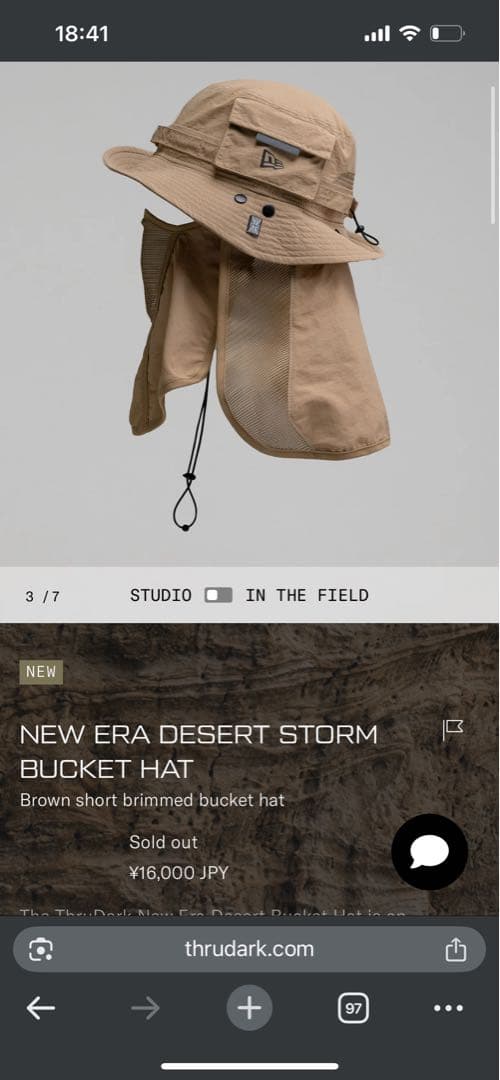 帽子 NEW ERA DESERT STORM BUCKET HAT ThruDark
