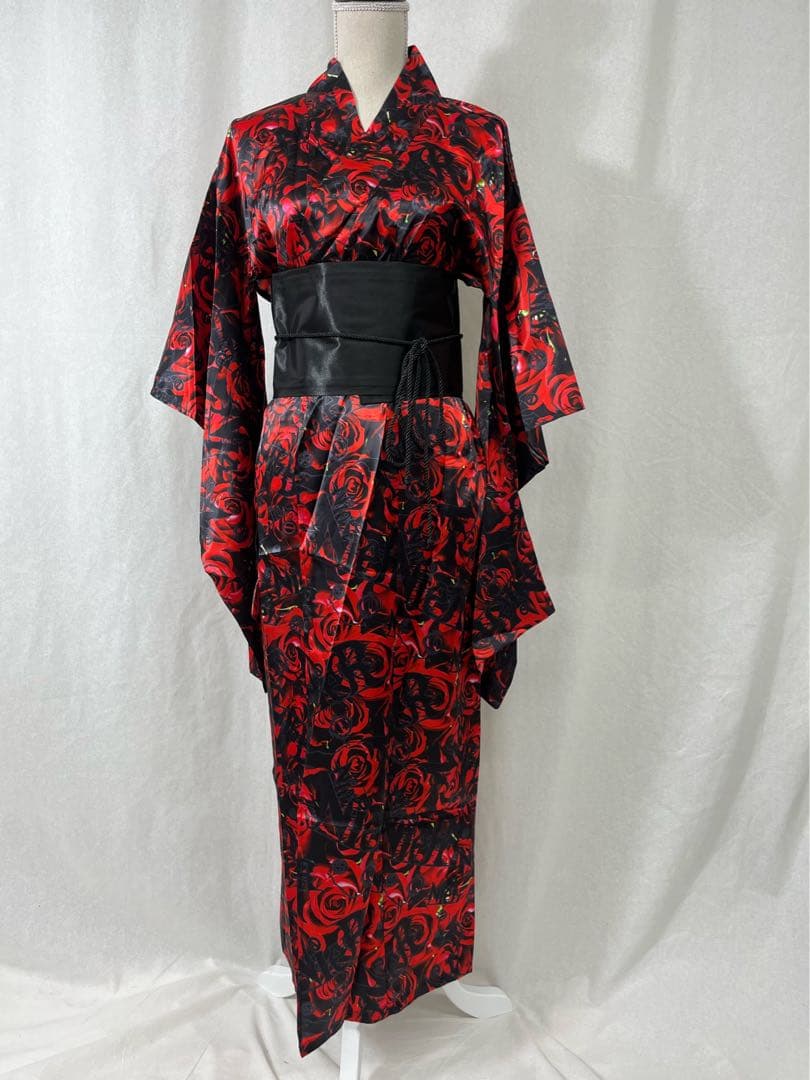 N403 NieR CLOTHING 浴衣 サテン 総柄