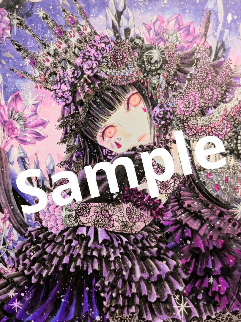 椎*つ様 手描き　オリジナルイラスト　暗闇の女王