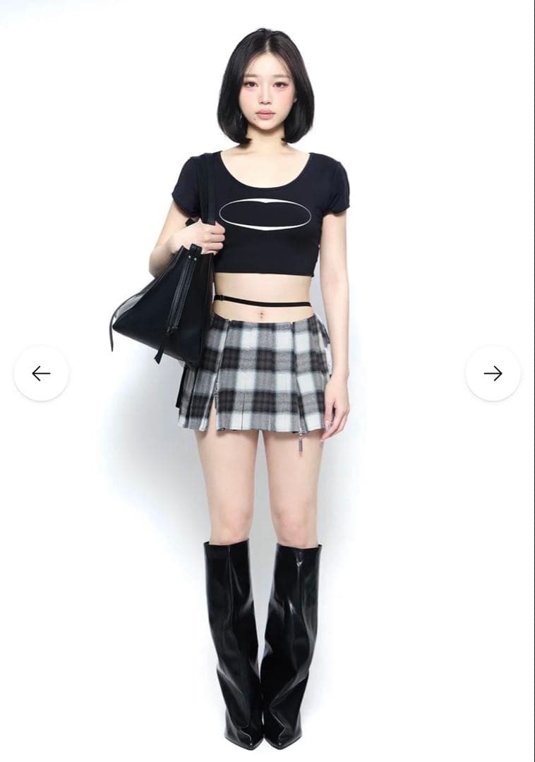 【な】S half mini skirt bug check