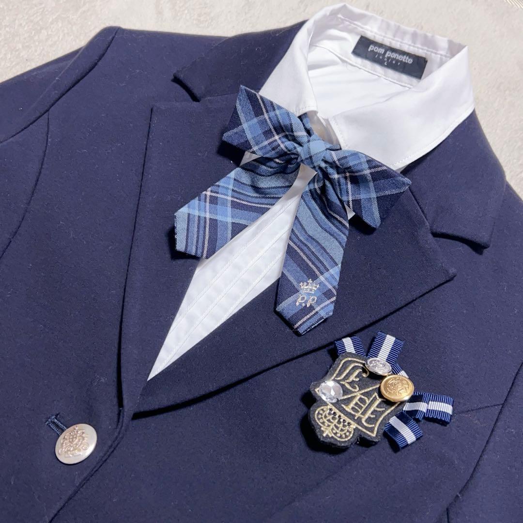 ポンポネットジュニア　卒服　受験　銀ボタン　L 160 pom ponette