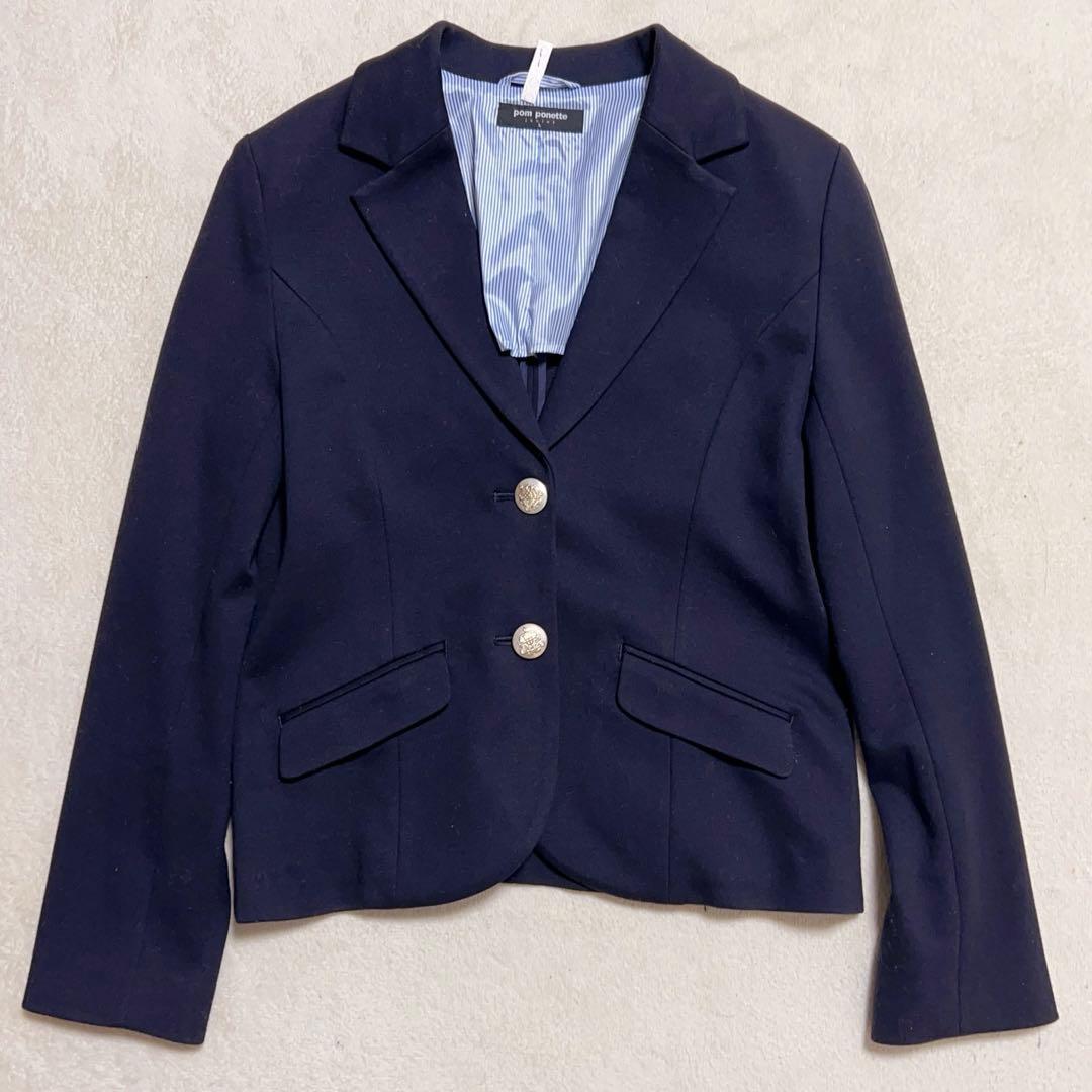 ポンポネットジュニア　卒服　受験　銀ボタン　L 160 pom ponette