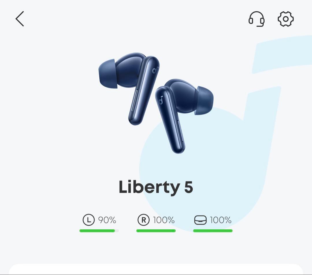 Liberty 5 ワイヤレスイヤホン ネイビー
