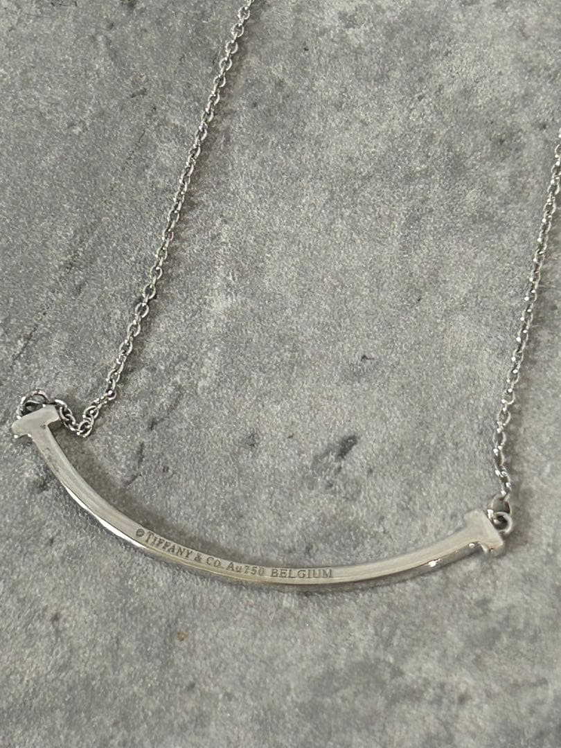 Tiffany& Co. ティファニー ネックレス スマイル ホワイトゴール