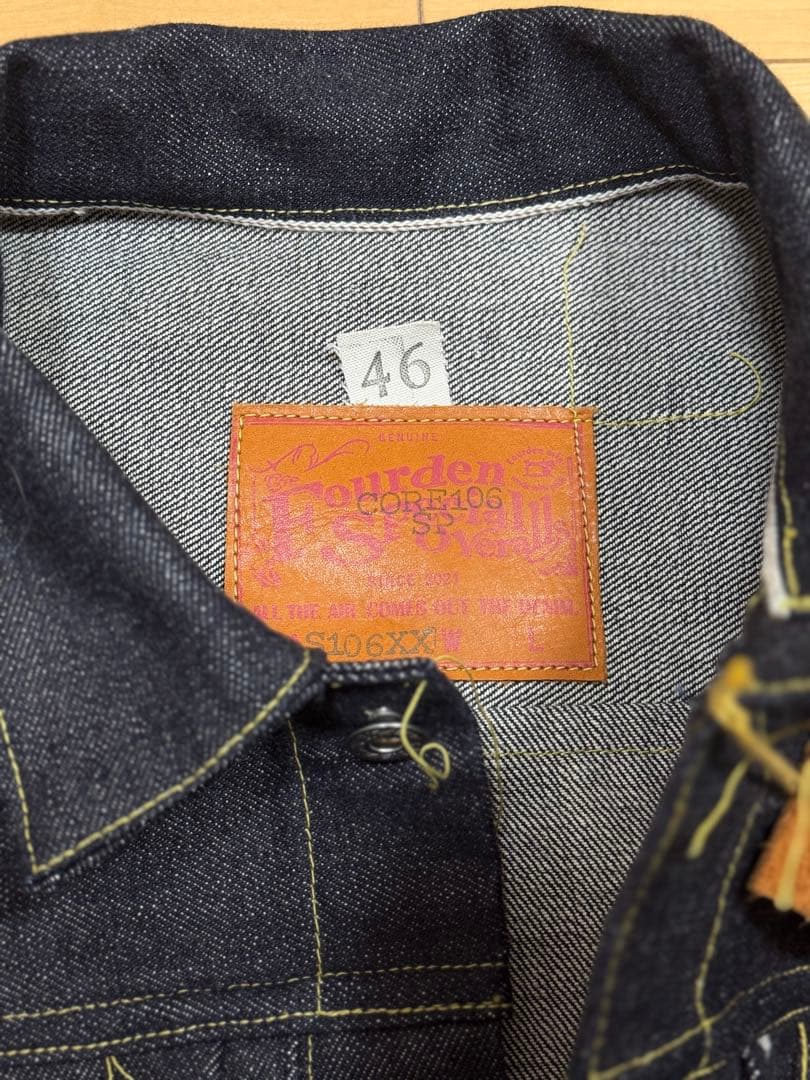希少FOURDEN MFG.×CORE106 大戦デニムジャケット　サイズ46
