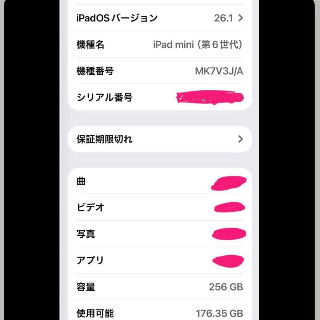 iPad本体 iPad mini6 256 Apple Pencil