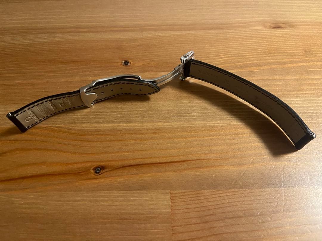 OMEGA アリゲーターレザーストラップ、フォールディングクラスプセット