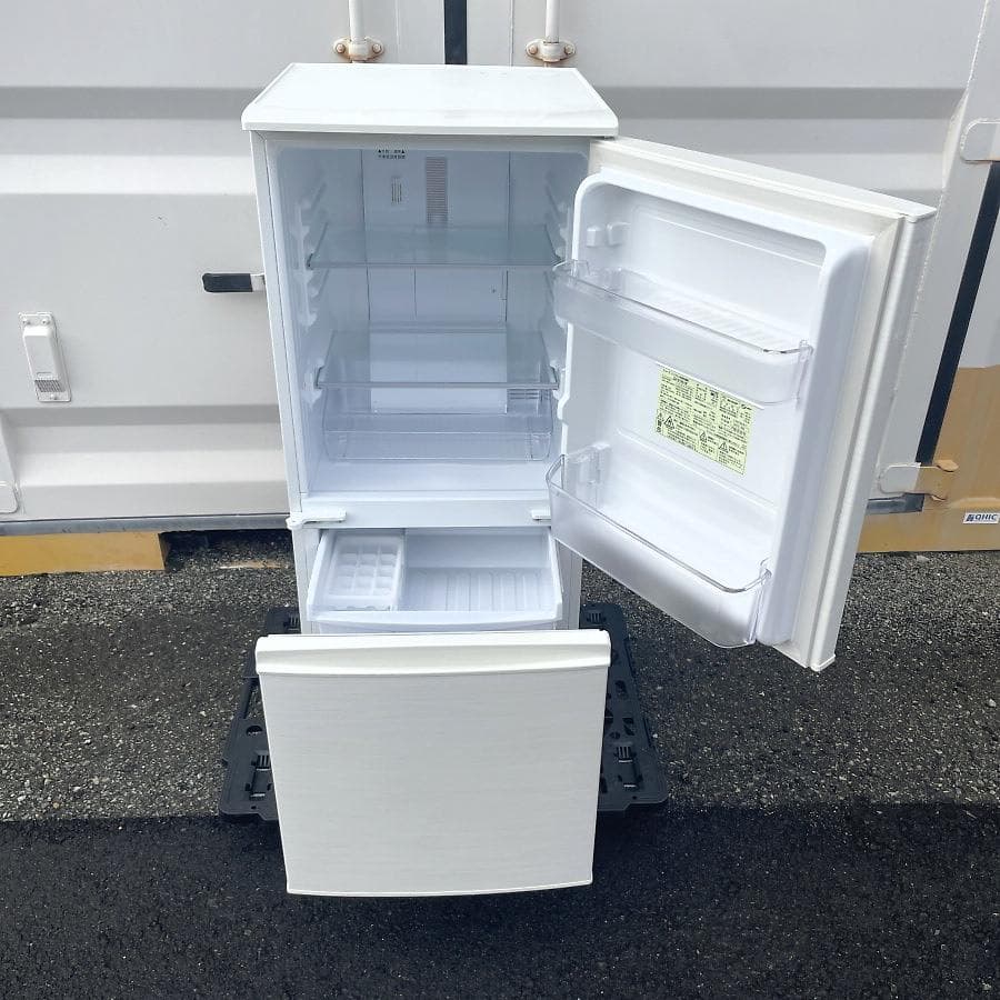シャープ 冷蔵庫 137L SJ-D14E-W つけかえどっちもドア 自動霜取り