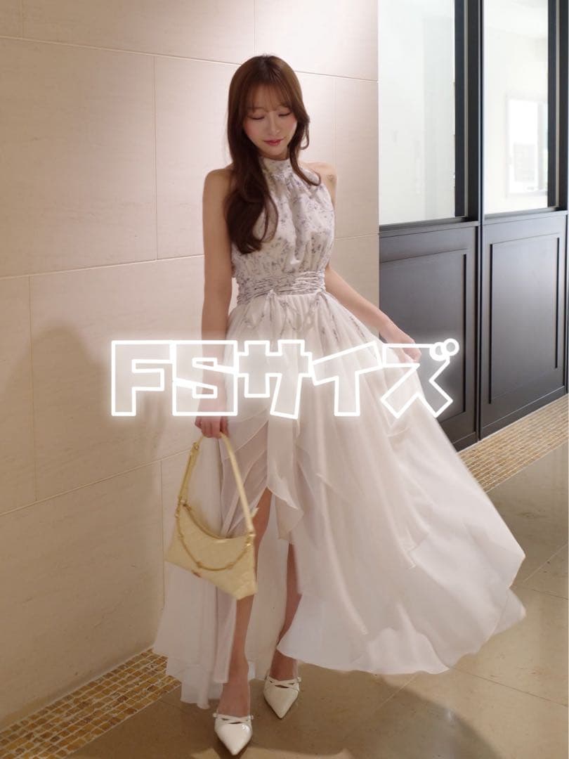 Darich アメスリギャザーシフォンロングワンピース GRY