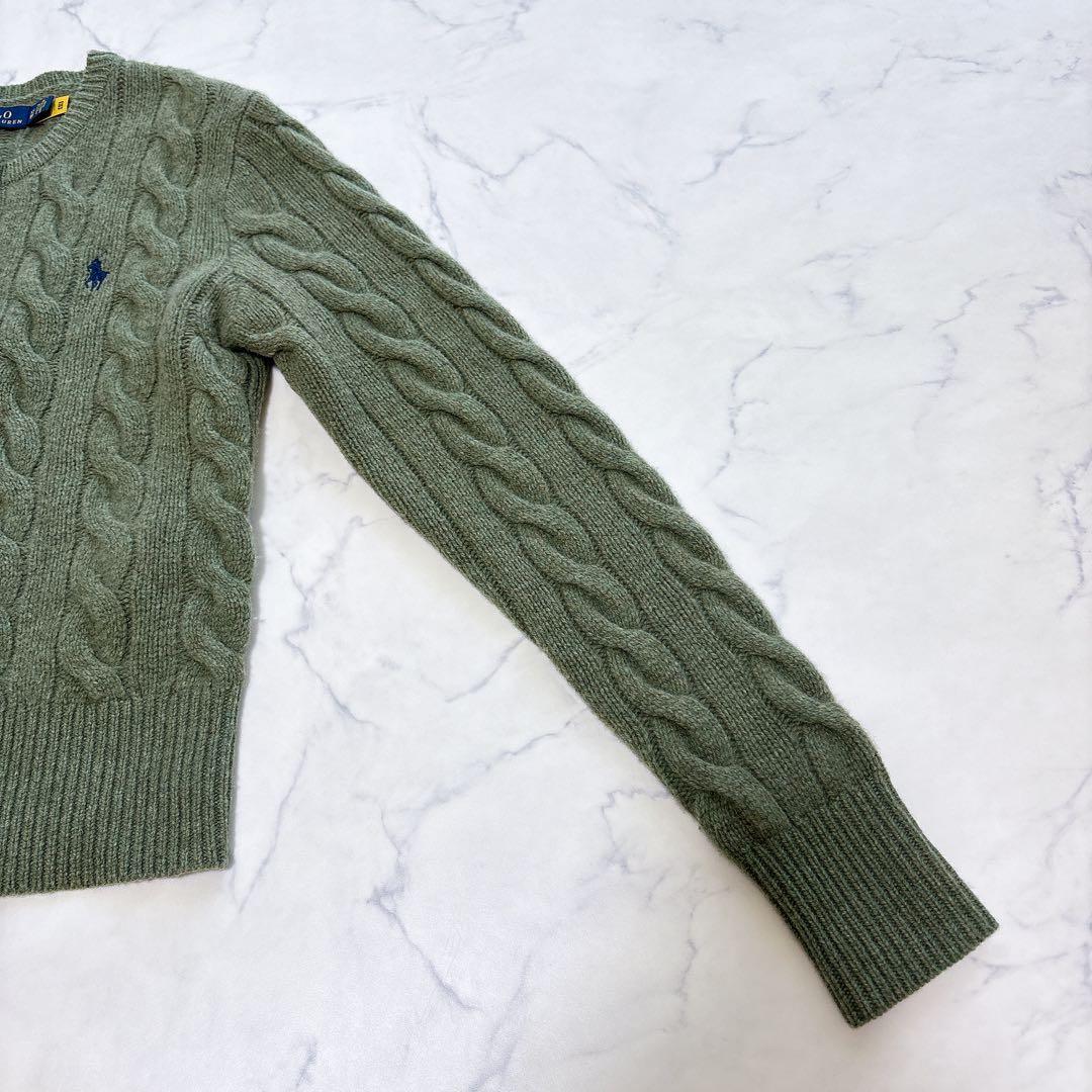 現行 RALPH LAUREN ラルフローレン ケーブル カシミヤ カーディガン