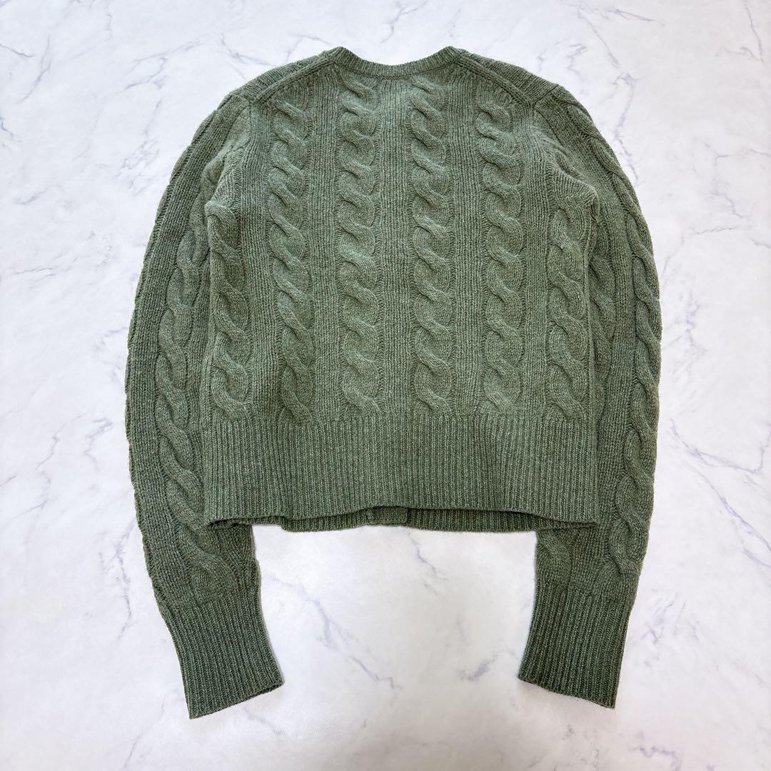 現行 RALPH LAUREN ラルフローレン ケーブル カシミヤ カーディガン