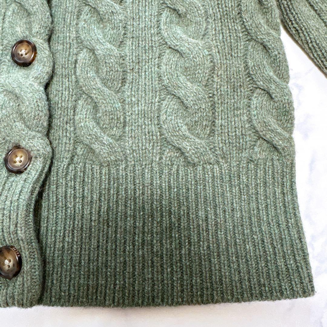 現行 RALPH LAUREN ラルフローレン ケーブル カシミヤ カーディガン