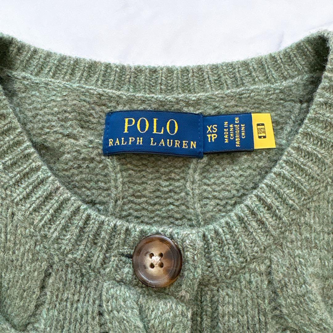 現行 RALPH LAUREN ラルフローレン ケーブル カシミヤ カーディガン