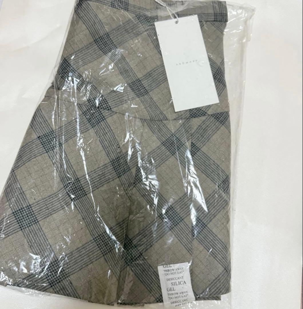 andmary ♡ Coco check mini pleats skirt