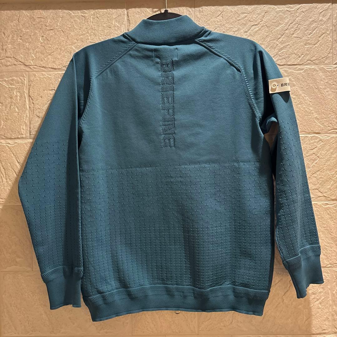 BRIEFING Mサイズ ジップアップセーター 青