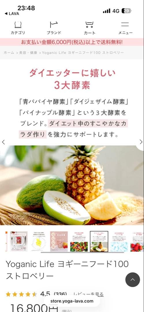 YOGINI FOOD 100 ストロベリー　ラバ