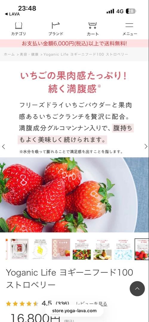 YOGINI FOOD 100 ストロベリー　ラバ