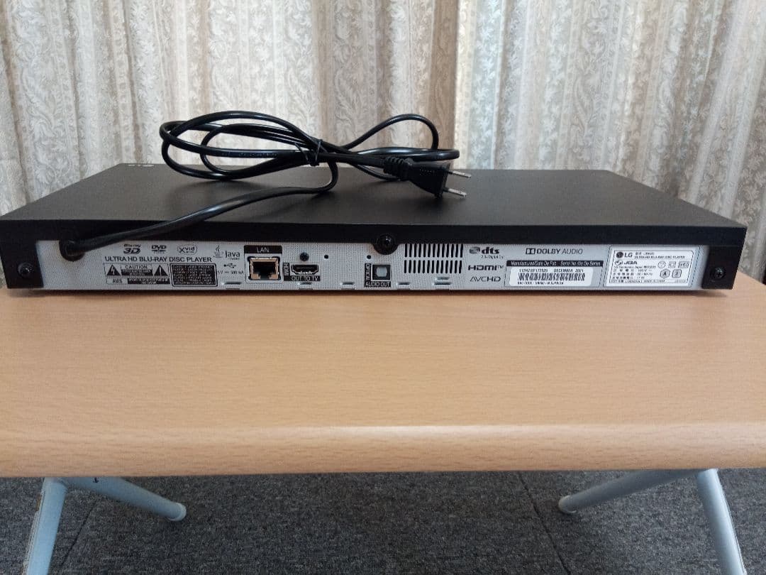 LG Ultra HD ブルーレイプレーヤー UBK80