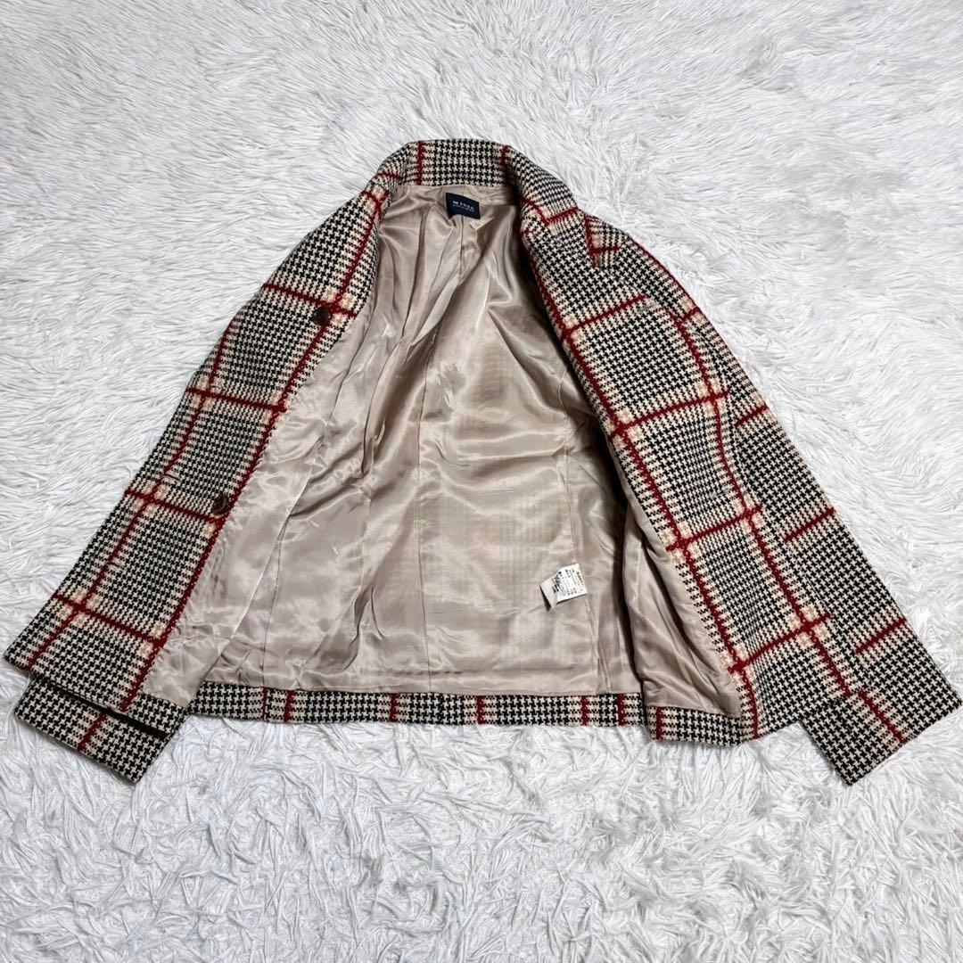 ひーこ IÉNA sese ダブルブレスト ピーコート チェック 裏地
