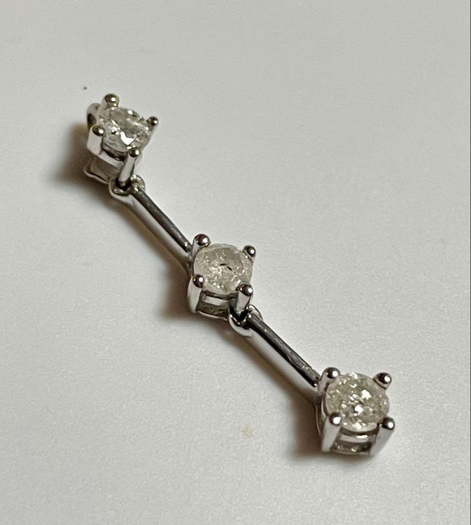 k18WG ダイヤモンド 0.30ct ネックレス ペンダントトップ