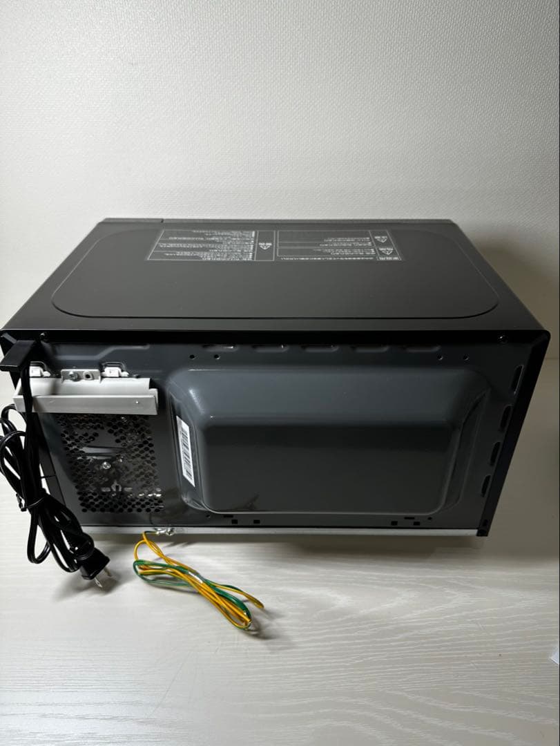 山善 電子レンジ 17L ヘルツフリー 一人暮らし ブラック