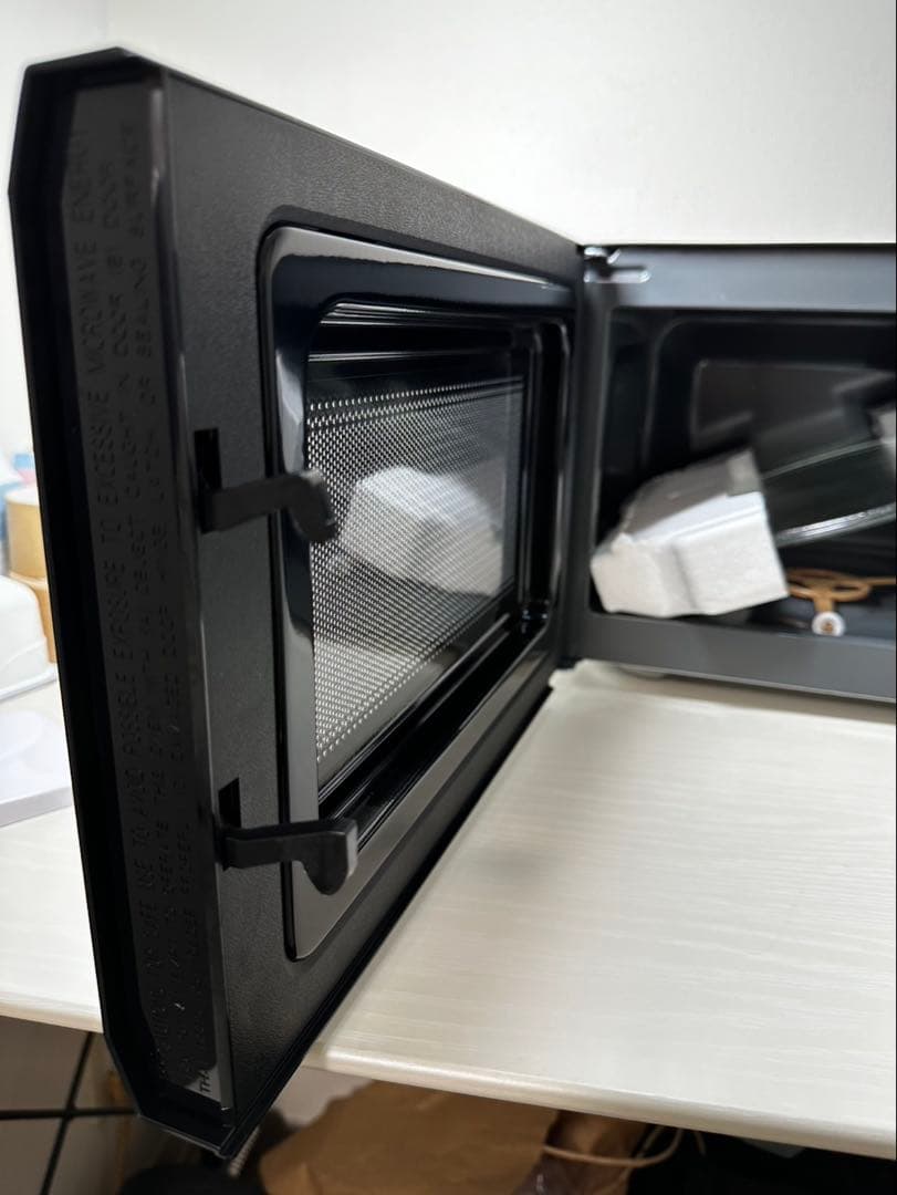 山善 電子レンジ 17L ヘルツフリー 一人暮らし ブラック