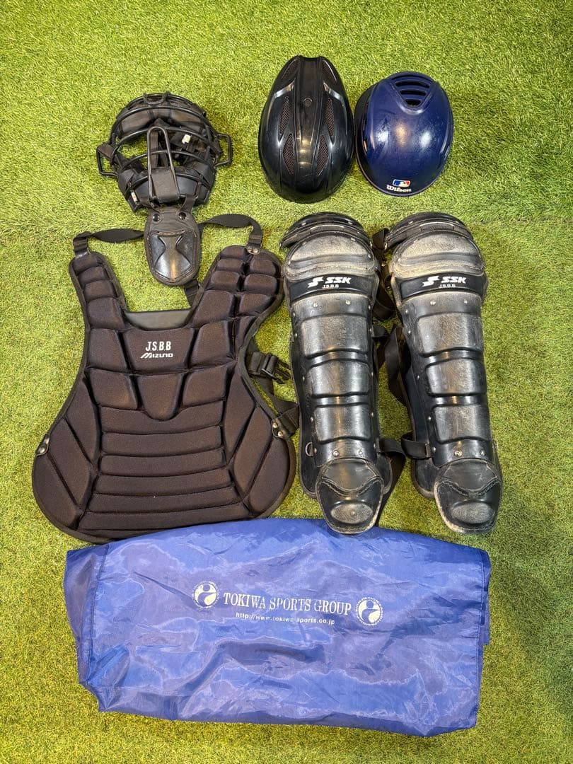 軟式 野球 ミズノ MIZUNO キャッチャー 防具 セット 黒 JSBB