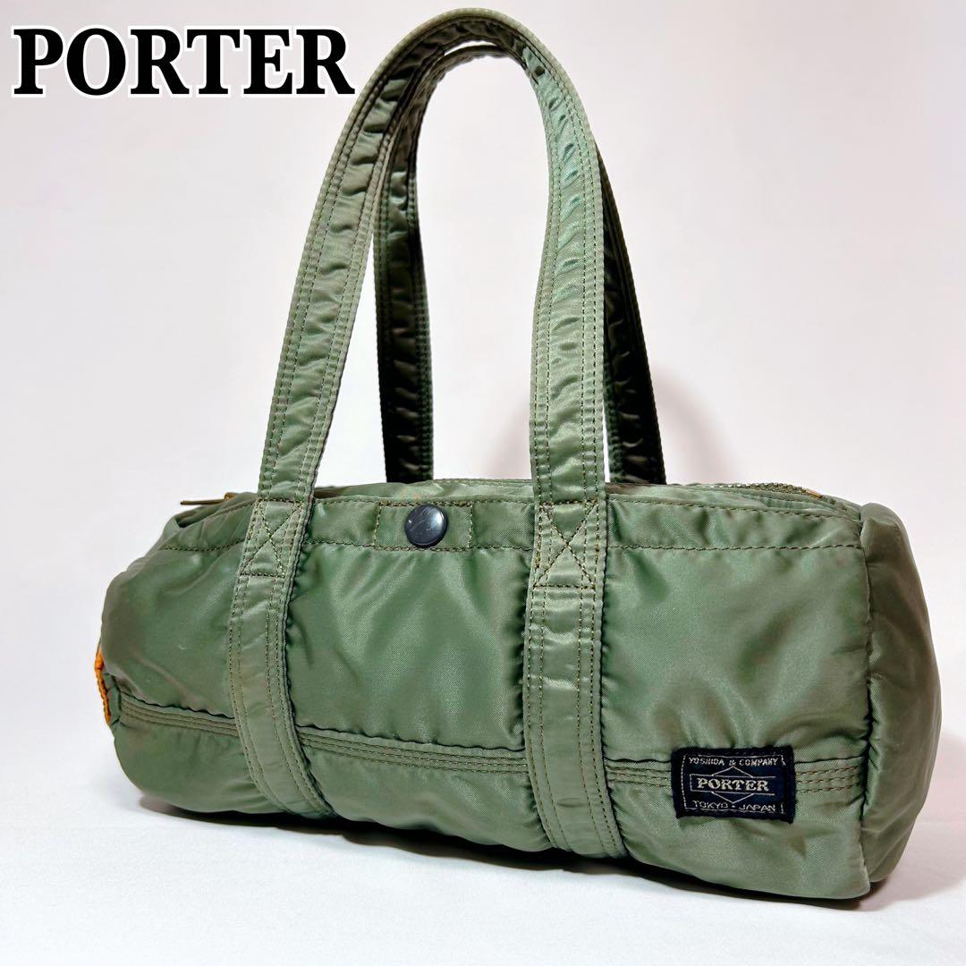 美品✨ ポーター　ドラムバッグ　ミニボストン S タンカー　セージグリーン　希少