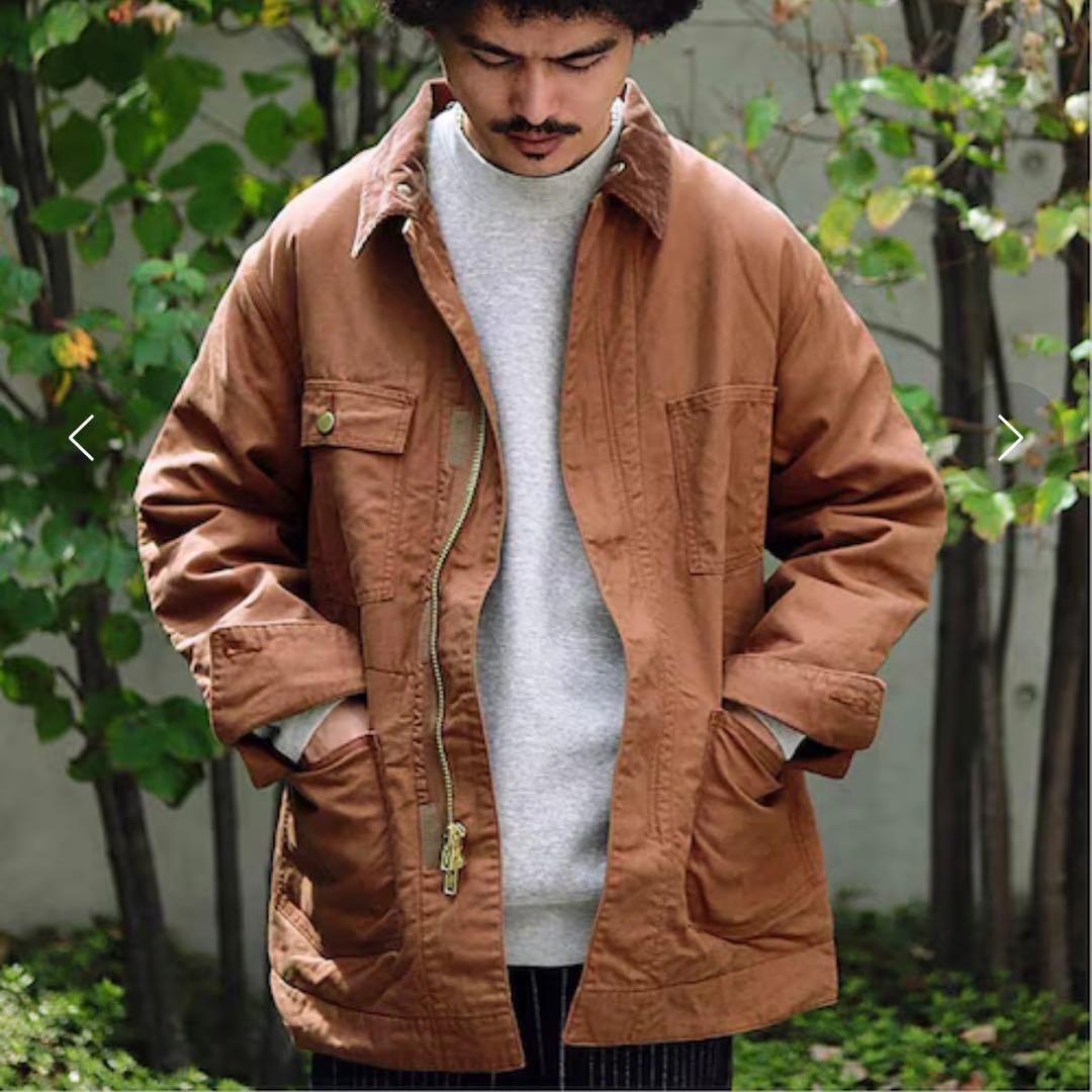 新品 UNUSED アンユーズド ダックジャケット カバーオール ブラウン 2