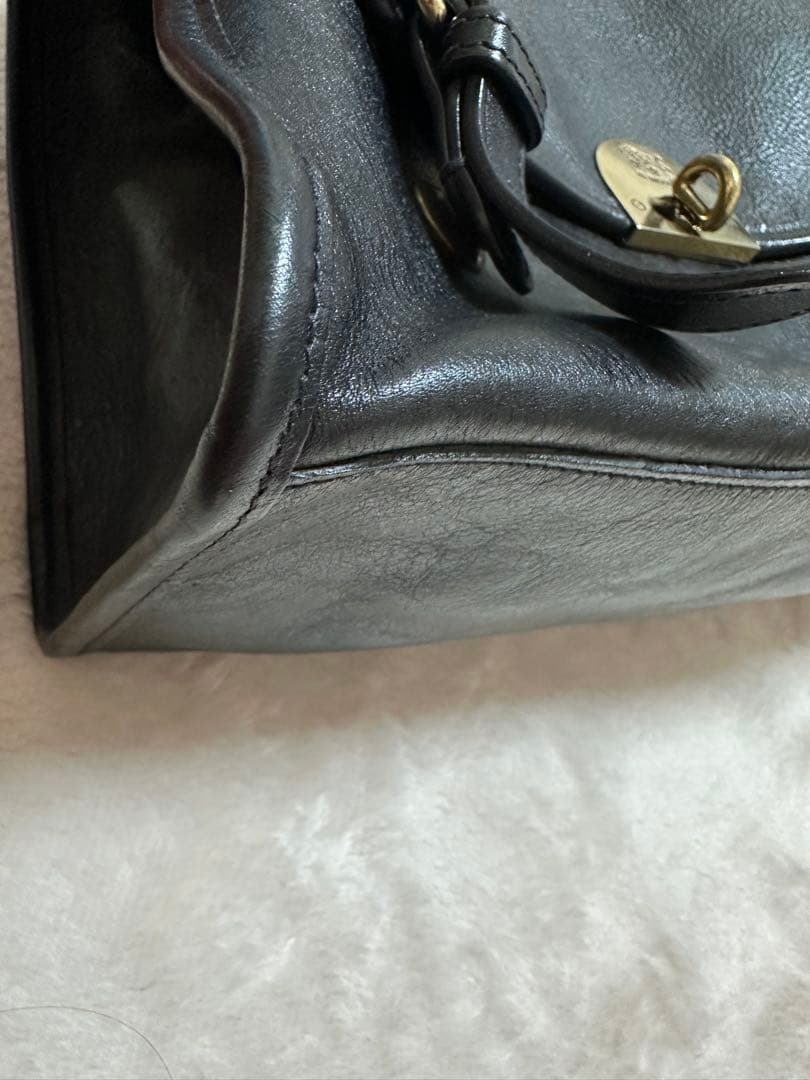 【美品】IL PISCONTE 黒 レザー ハンドバッグ(本革)