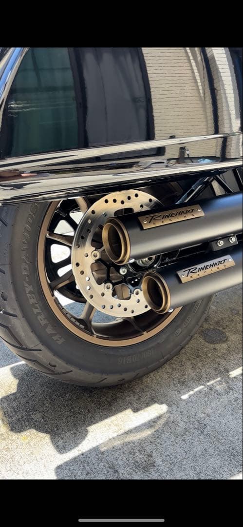 ハーレー ラインハート 3.5インチ スリップオンマフラー M8ソフテイル