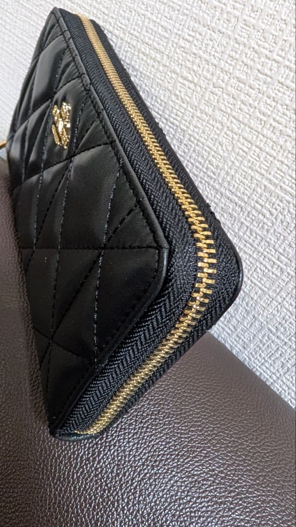 ◇新品未使用COACH キルティング ブラック長財布