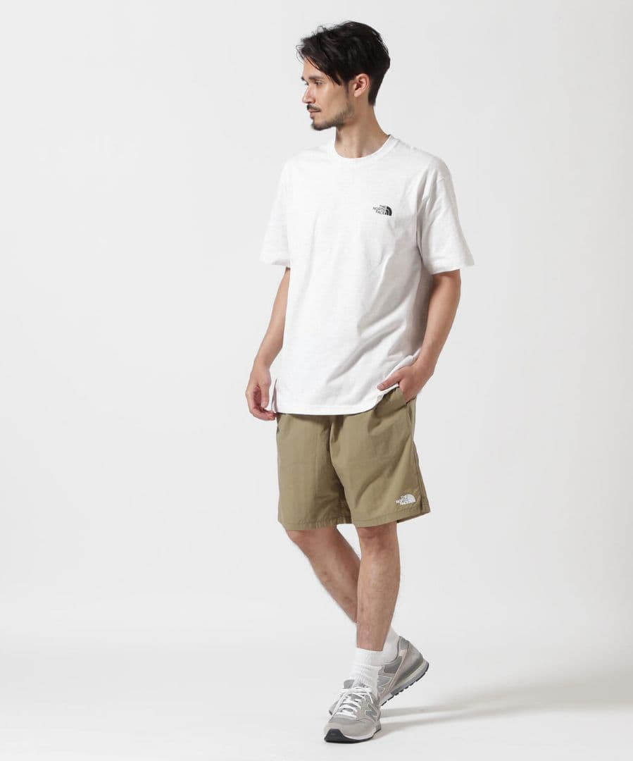 ノースフェイス 上下セット Tシャツ ショートパンツ バンダナ カーキ 新品 L